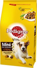 Pedigree Sucha Karma Dla Dorosłych Psów Małych Ras Z Kurczakiem I Warzywami 2kg Pedigree