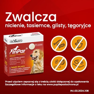 Vet-Agro InPar Tabletki Odrobaczające Dla Psa 6szt Vet-Agro