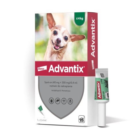 Bayer Advantix Krople Na Kleszcze I Pchły 0,4ml Bayer