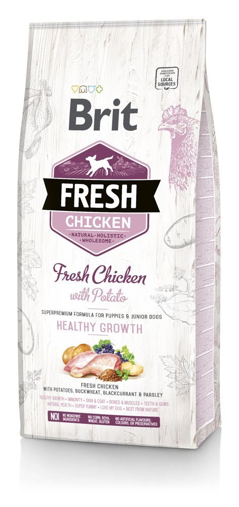 Brit Fresh Chicken & Potato Puppy Healthy Growth 12kg Brit