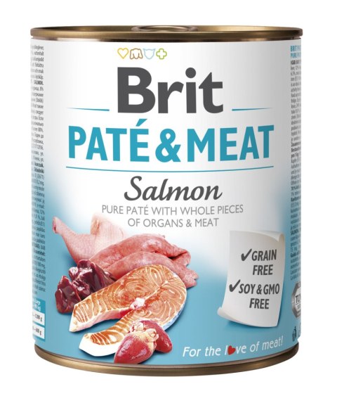 Brit Pate & Meat Salmon 800g Brit