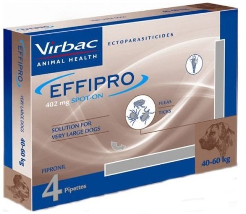 EFFIPRO Spot-On pies XL 40-60 kg (pipeta 4 x 4,02ml) Virbac