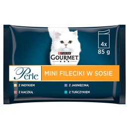 GOURMET Perle karma dla dorosłych kotów Mini Fileciki w sosie 4x85g Gourmet