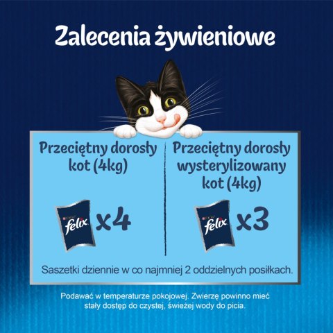 Felix Fantastic W Galaretce Z Kurczakiem I Wołowiną 4x85g Felix