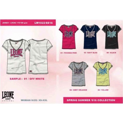 T-shirt damski LEONE LW1022/S16 biały "M" LEONE