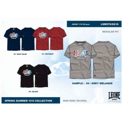 T-shirt męski LEONE LSM978/S16 czarny "M" LEONE