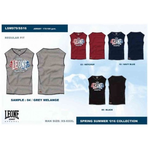 T-shirt męski tank LEONE LSM979/S16 czarny "L" LEONE