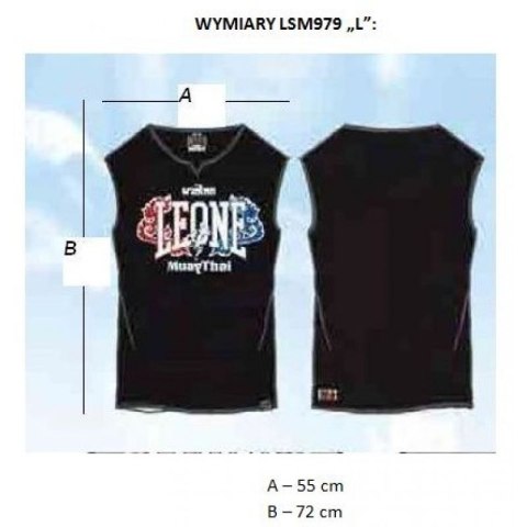 T-shirt męski tank LEONE LSM979/S16 czarny "L" LEONE