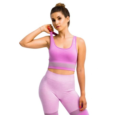 GymHero Stripes Bra BRA-MAUVE Fioletowe L GymHero