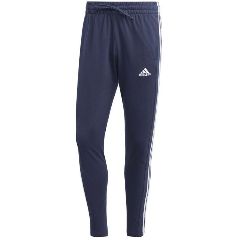 Spodnie adidas Essentials Single Jersey Tapered Open Hem 3-Stripes M IC0045 Adidas