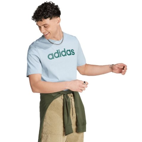 Koszulka adidas Essentials Single Jersey Linear Embroidered Logo Tee M IJ8651 Adidas