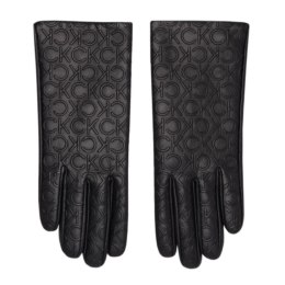 Rękawiczki Calvin Klein Re-lock Debossed Leather Gloves W K60K609975 Calvin Klein