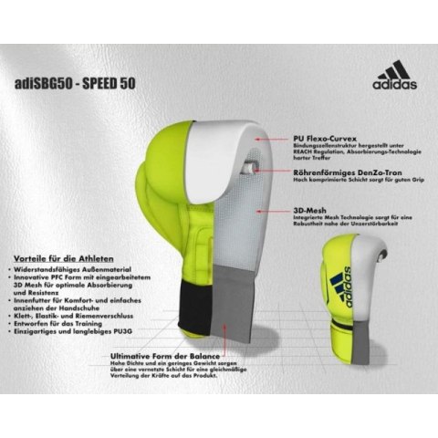 Rękawice bokserskie Adidas SPEED 50 czerwone Adidas