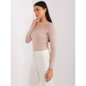 Beżowa bluzka basic z siateczką BASIC FEEL GOOD (RV-BZ-9202.10X) Basic Feel Good
