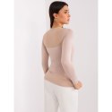 Beżowa bluzka basic z siateczką BASIC FEEL GOOD (RV-BZ-9202.10X) Basic Feel Good