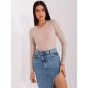 Beżowa bluzka w prążek BASIC FEEL GOOD (RV-BZ-9207.41X) Basic Feel Good
