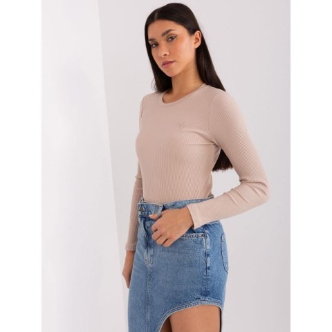 Beżowa bluzka w prążek BASIC FEEL GOOD (RV-BZ-9207.41X) Basic Feel Good