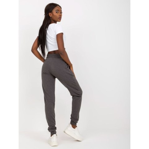 Ciemnoszare melanżowe dresowe spodnie basic jogger (B-005.05) Basic Feel Good