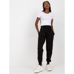 Czarne dresowe spodnie basic z kieszeniami (B-005.11X) Basic Feel Good