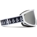 Gogle snowboardowe Volcom FOOTPRINTS WHITE RERUN/SILVER CHROME lustra srebne (VG0622316) Volcom