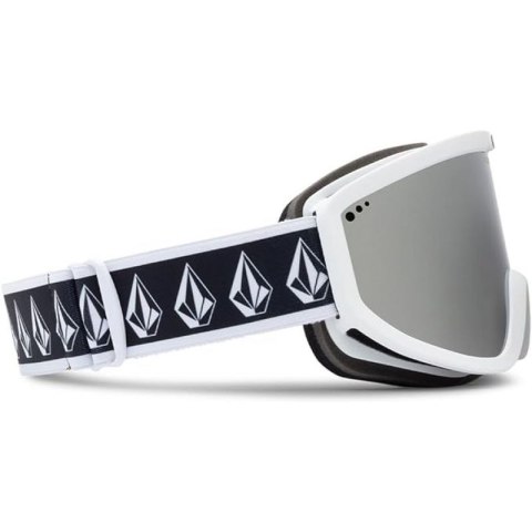 Gogle snowboardowe Volcom FOOTPRINTS WHITE RERUN/SILVER CHROME lustra srebne (VG0622316) Volcom