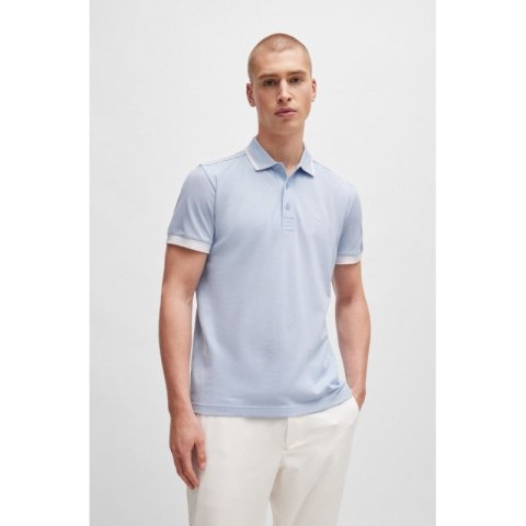 Koszulka Polo męska BOSS Paddy 1 Bright Purple regular fit błękitna (50512995-527) Boss
