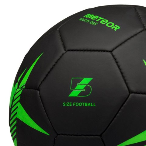 Piłka nożna Meteor Spin 5 czarny/zielony Meteor