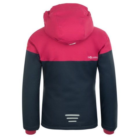 Kurtka z kapturem dziewczęca Trollkids Girls Hallingdal Jacket z kapturem granatowa/różowa (223-114) Trollkids