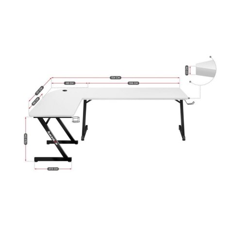 Biurko gamingowe Huzaro Hero 7.0 White Huzaro