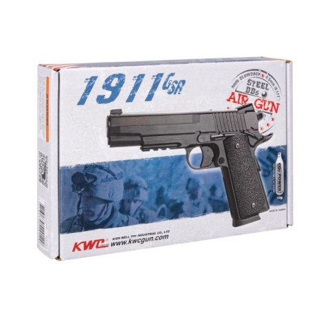 Wiatrówka pistolet RANGER 1911 GSR KWC kal. 4,5 BBs 20 strz. METAL SLIDE CO2 (AAKCMD421AZB) RANGER