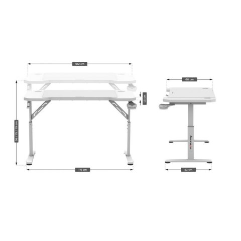 Biurko gamingowe Huzaro Hero 2.6 White Huzaro