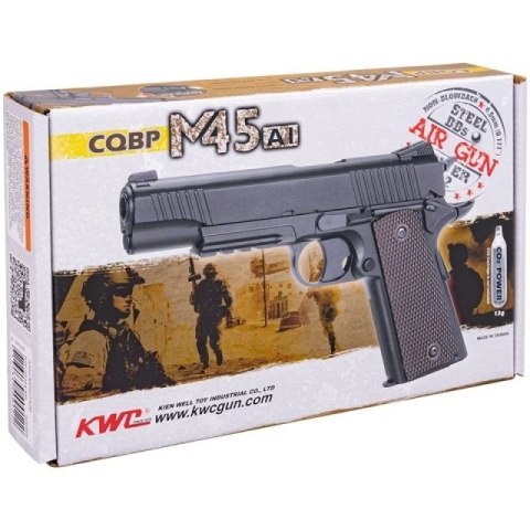 Pistolet wiatrówka RANGER 1911 M45A1 CQBP k.4,5BBs 21-strz. METAL SLIDE KWC RANGER