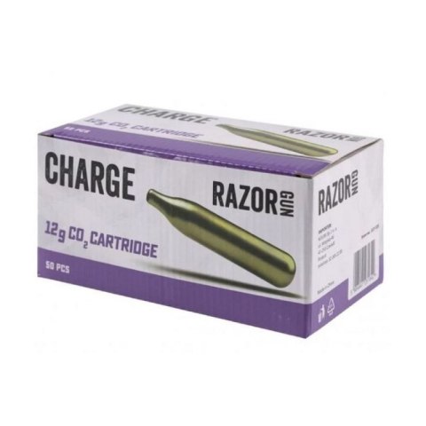 Kapsuły CO2 RazorGun 12g - 50 sztuk w pudełku RazorGun