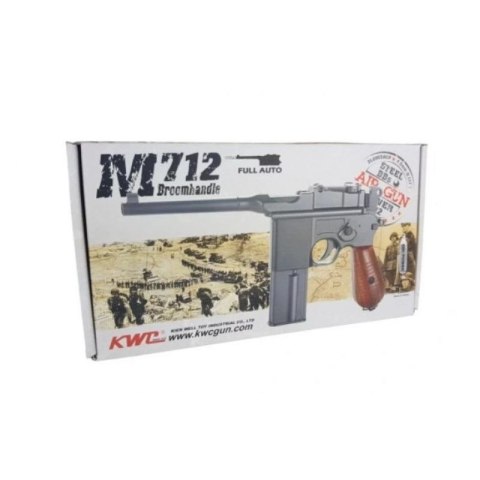 Pistolet wiatrówka RANGER M712 Broomhandle FULL AUTO BLOWBACK k.4,5BBs 19-strzał. KWC RANGER