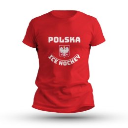 Koszulka krótki rękaw Ice Hockey Polska M SREBICEPLTS-RD Inny