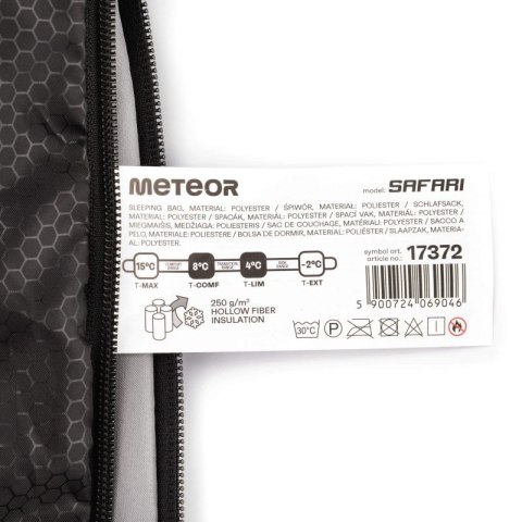 Śpiwór Meteor Safari R szary/czarny Meteor