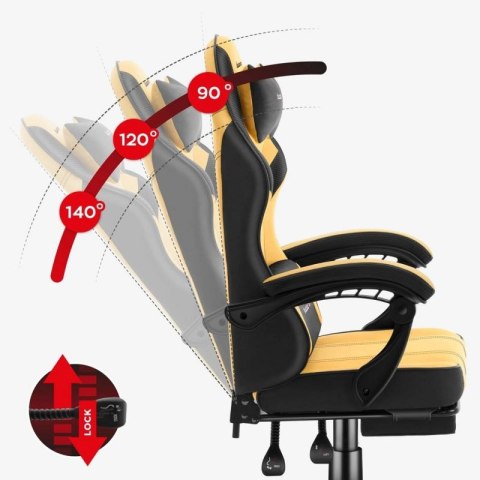 Fotel gamingowy Force 3.7 Yellow Huzaro