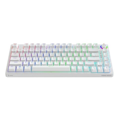 SAVIO KLAWIATURA MECHANICZNA BEZPRZEWODOWA PHENIX WHITE GATERON RED PRO ABS Savio