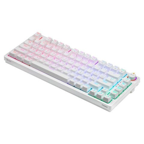 SAVIO KLAWIATURA MECHANICZNA BEZPRZEWODOWA PHENIX WHITE GATERON RED PRO ABS Savio