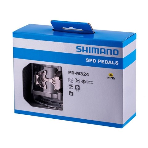 Shimano Pedały SPD PD-M324 Srebrne Shimano