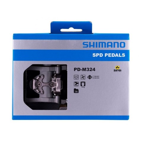 Shimano Pedały SPD PD-M324 Srebrne Shimano