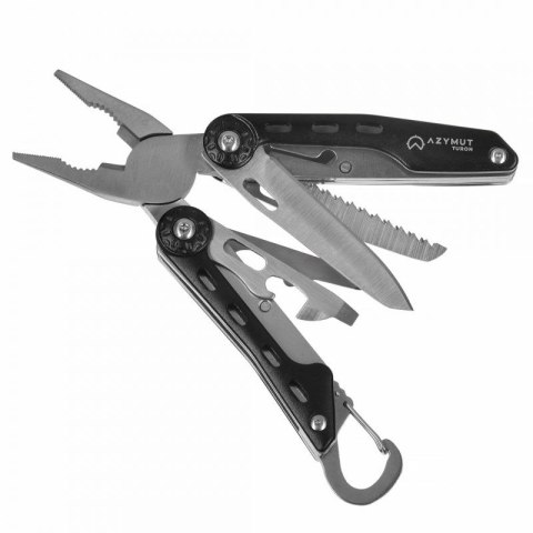 Multitool AZYMUT Turon - 10 narzędzi + karabińczyk +kabura do pasa (H-P224108) Azymut
