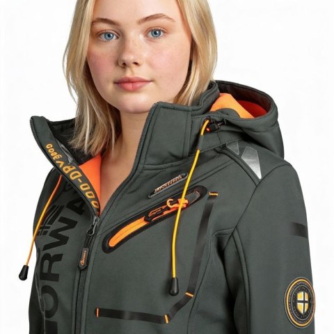 Kurtka Softshell Geographical Norway Reine Ass A EO DB 007 W WU8184F/GNO-Dark Grey / Orange Geographical Norway