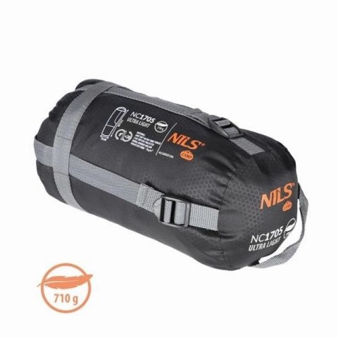 ŚPIWÓR NILS CAMP NC1705 ULTRA LIGHT SZARO-POMARAŃCZOWY Nils Extreme