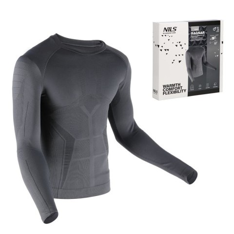 BTK0060 KOSZULKA TERMOAKTYWNA SZARA MĘSKA 2XL/3XL RAGNAR NILS Nils Extreme