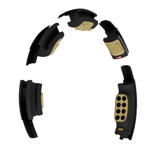 HHM13 NEW HULA HOP BLACK/GOLD Z MAGNESAMI I OBCIĄŻNIKIEM + LICZNIK HMS HMS