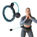 HHM17 HULA HOP BLACK/TURQUOISE Z MAGNESAMI I OBCIĄŻNIKIEM + LICZNIK HMS HMS