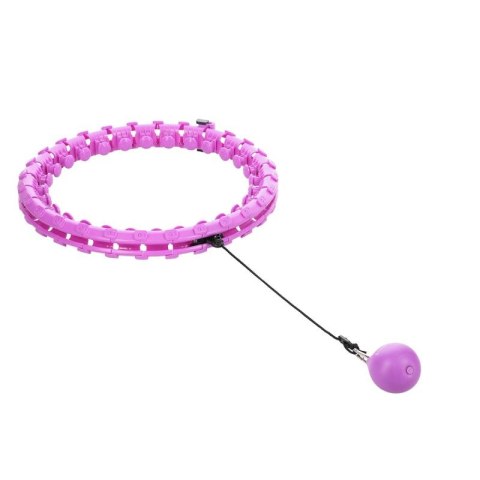 ZESTAW HULA HOP HHW12 VIOLET Z WYPUSTKAMI I OBCIĄŻNIKIEM HMS + PAS BR163 BLACK PLUS SIZE HMS