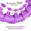 ZESTAW HULA HOP HHW12 VIOLET Z WYPUSTKAMI I OBCIĄŻNIKIEM HMS + PAS BR163 BLACK PLUS SIZE HMS