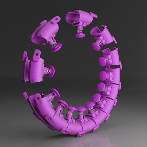 ZESTAW HULA HOP HHW12 VIOLET Z WYPUSTKAMI I OBCIĄŻNIKIEM HMS + PAS BR163 BLACK PLUS SIZE HMS
